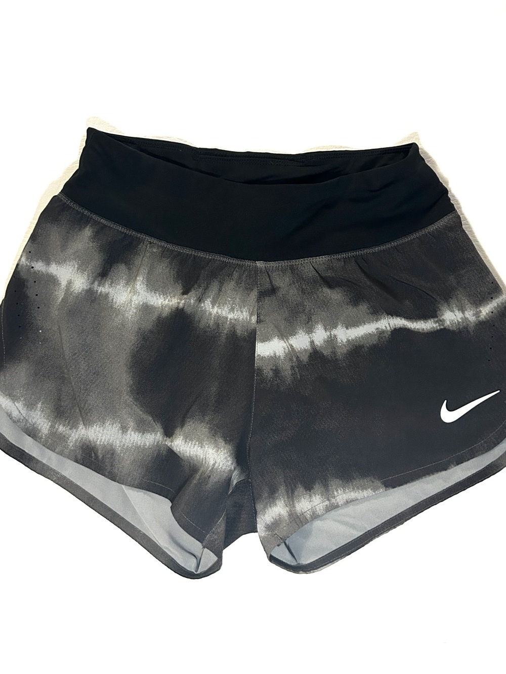 Nike Women's Black Tie-Dye Running Shorts Small